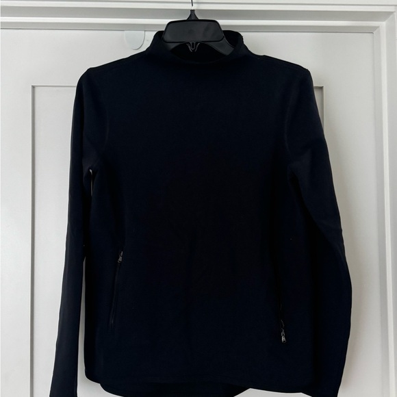 James Perse Black Mock Neck Scuba Knit Pullover Size 1 - Picture 5 of 8